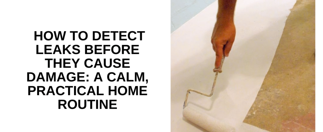 How to Detect Leaks Before They Cause Damage: A Calm, Practical Home Routine
