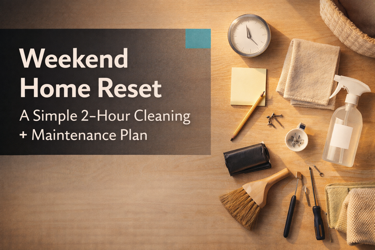 Weekend Home Reset: A Simple 2-Hour Cleaning + Maintenance Plan