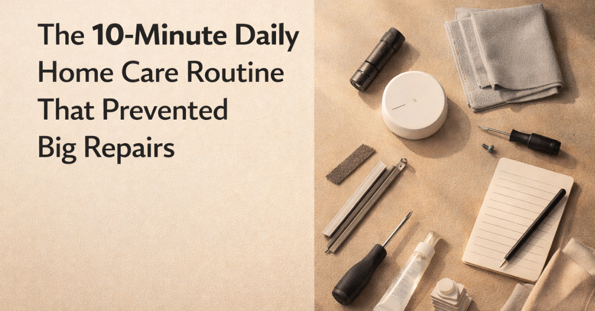 The 10-Minute Daily Home Care Routine That Prevented Big Repairs