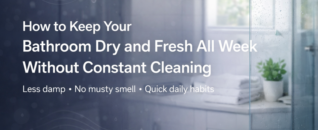 How to Keep Your Bathroom Dry and Fresh All Week Without Constant Cleaning