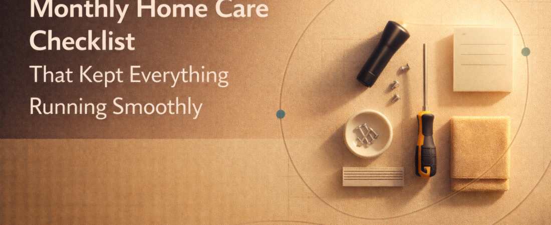 Monthly Home Care Checklist That Kept Everything Running Smoothly